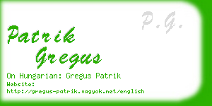 patrik gregus business card